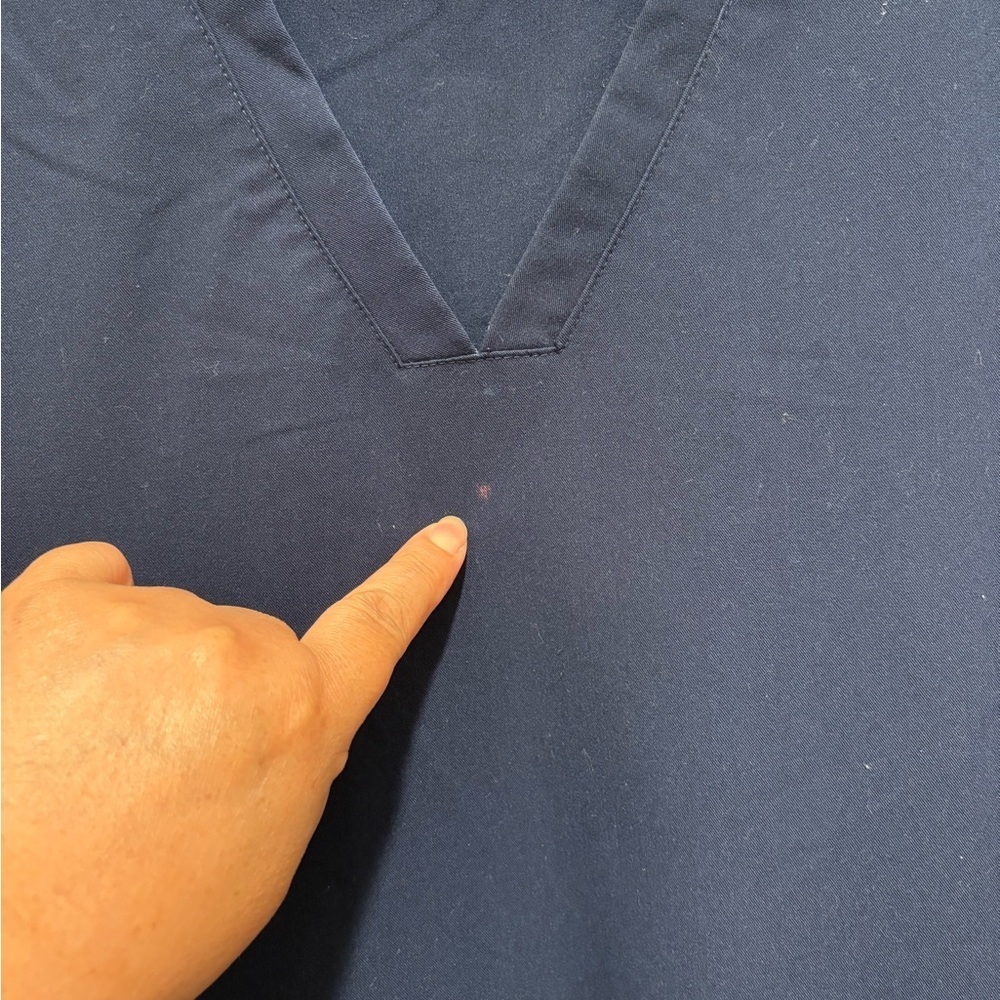 Figs Technical Collection Dark Blue Scrub Top - Picture 3 of 4